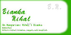 bianka mihal business card